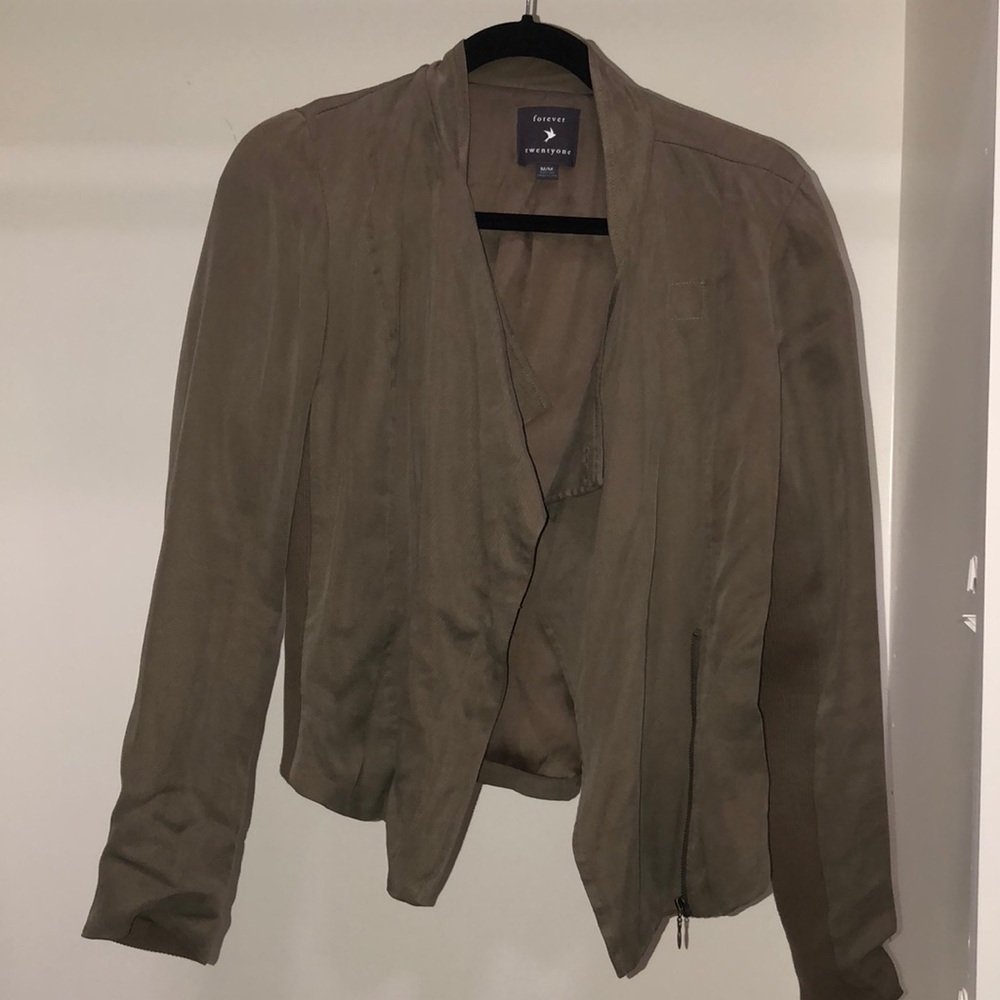 Forever 21 Green Satin Jacket